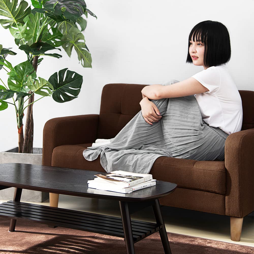 Amazon｜オーエスジェイ(OSJ) ソファー 2人掛け 肘付き 天然木脚