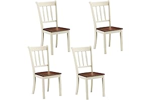 Giantex Farmhouse Set Of 4 Armless Dining Chairs