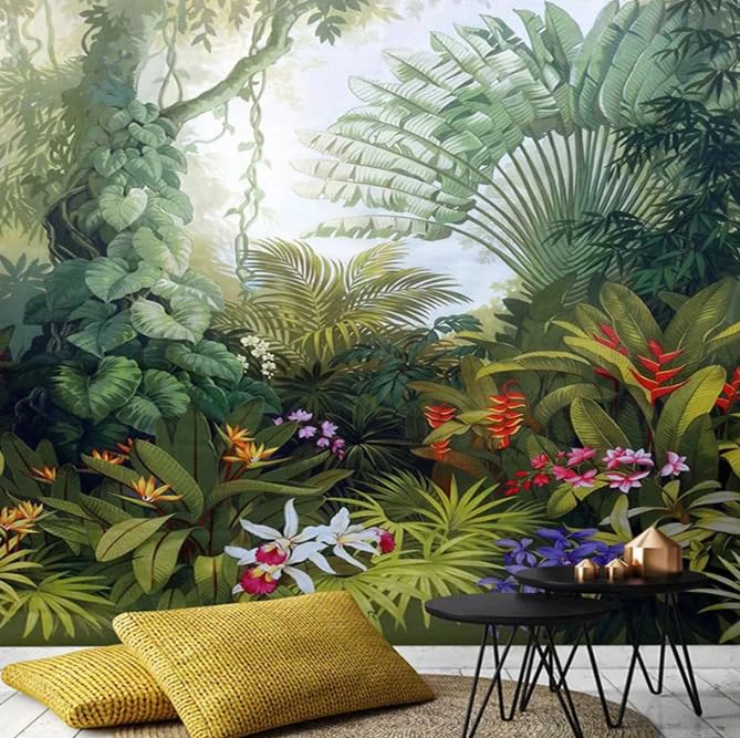 Papier peint panoramique forêt tropicale plante paysage salon 400x280