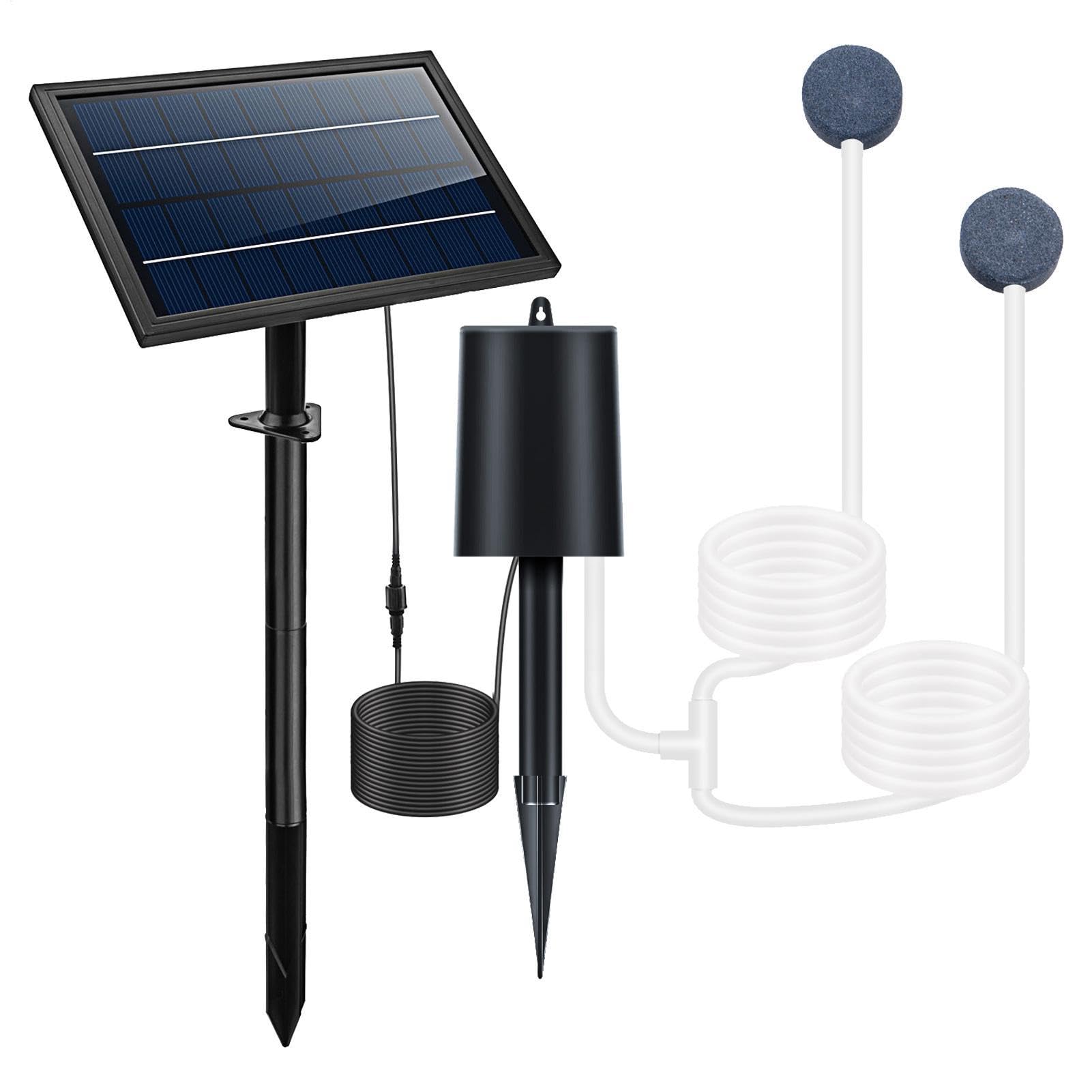 Solarteichbelüfter Für Teich Solar Wasser Luft Sauerstoffpumpe | Teichbelüfter für Gartenteich Solar-Sauerstoffanreicherung Aquarium Wassergarten Sauerstoff-Wasserspiele