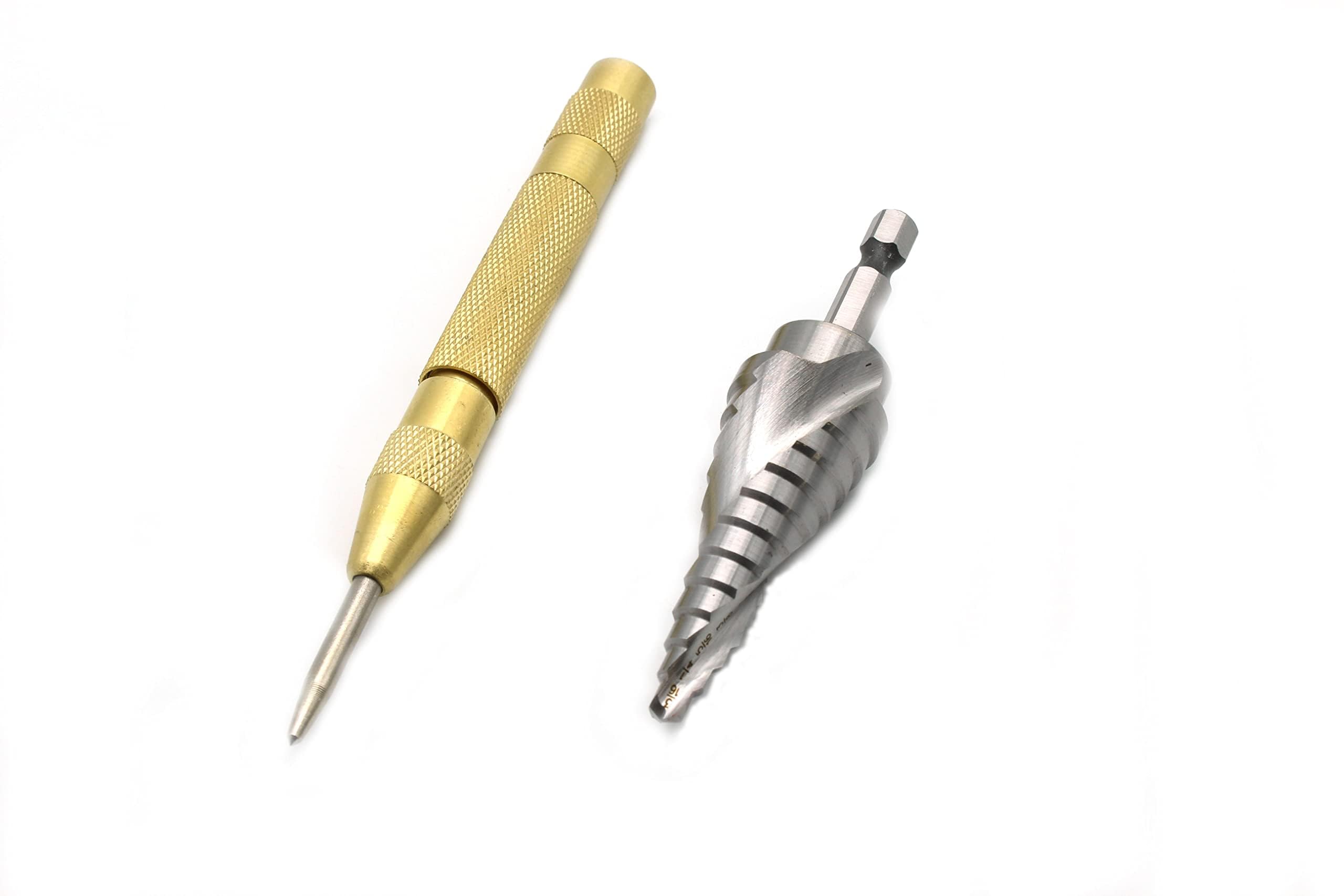 TEMO M35 Cobalt Spiral Step Drill Unibit Bit 3/16-7/8" 12 Size+Center Punch