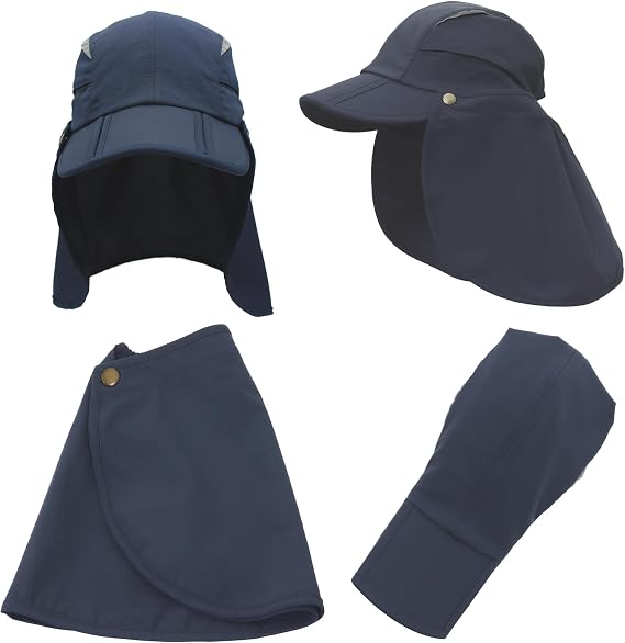 Hat with Neck Protection Removable Multi-Purpose Summer Sun Hat Sun Protection Breathable Quick Drying UV Protection