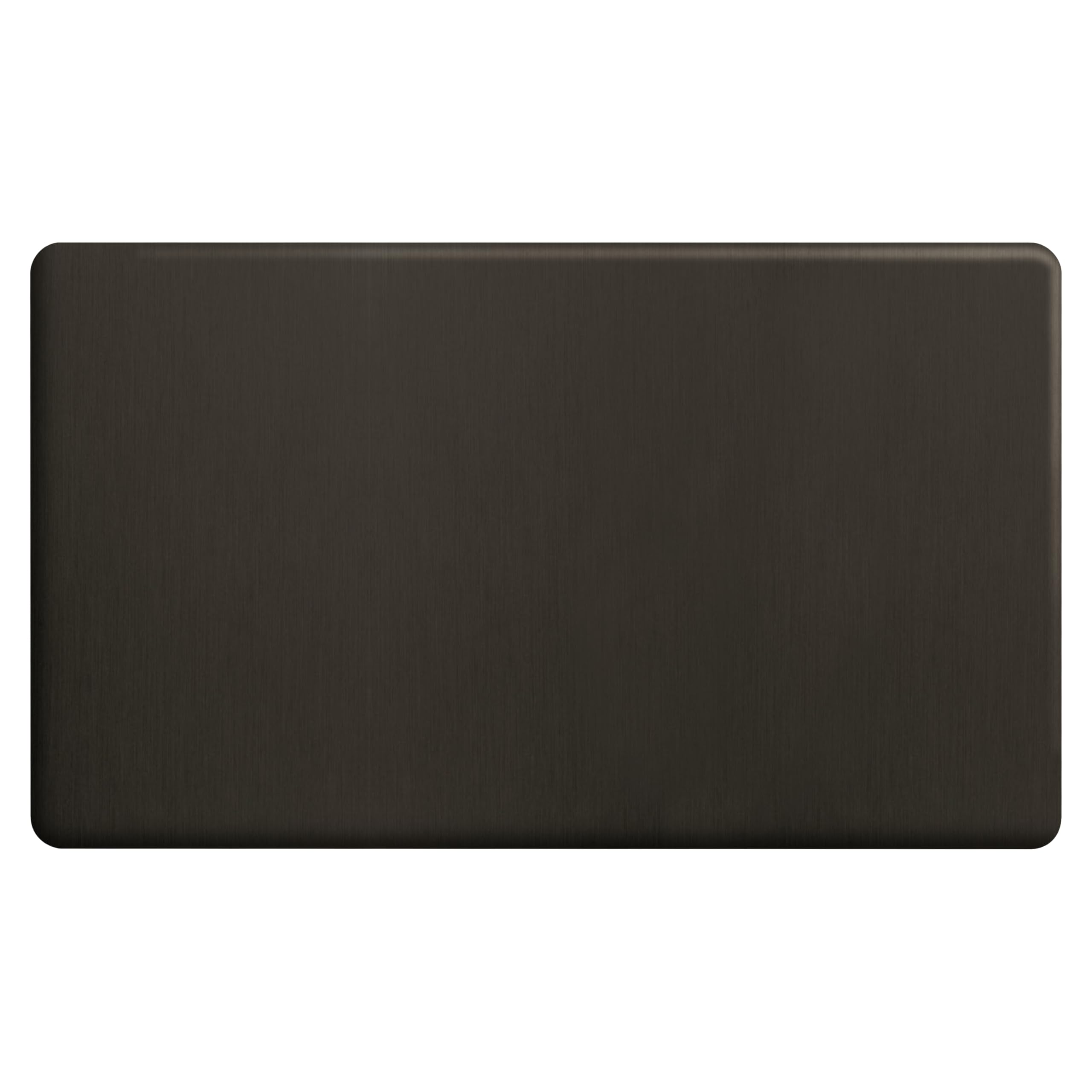 Evoges Terra 2-Gang Screwless Blanking Plate, Slate Bronze Metal Flat Plate, Double Gang Wall Socket Hole Cover, Premium Decorative Design