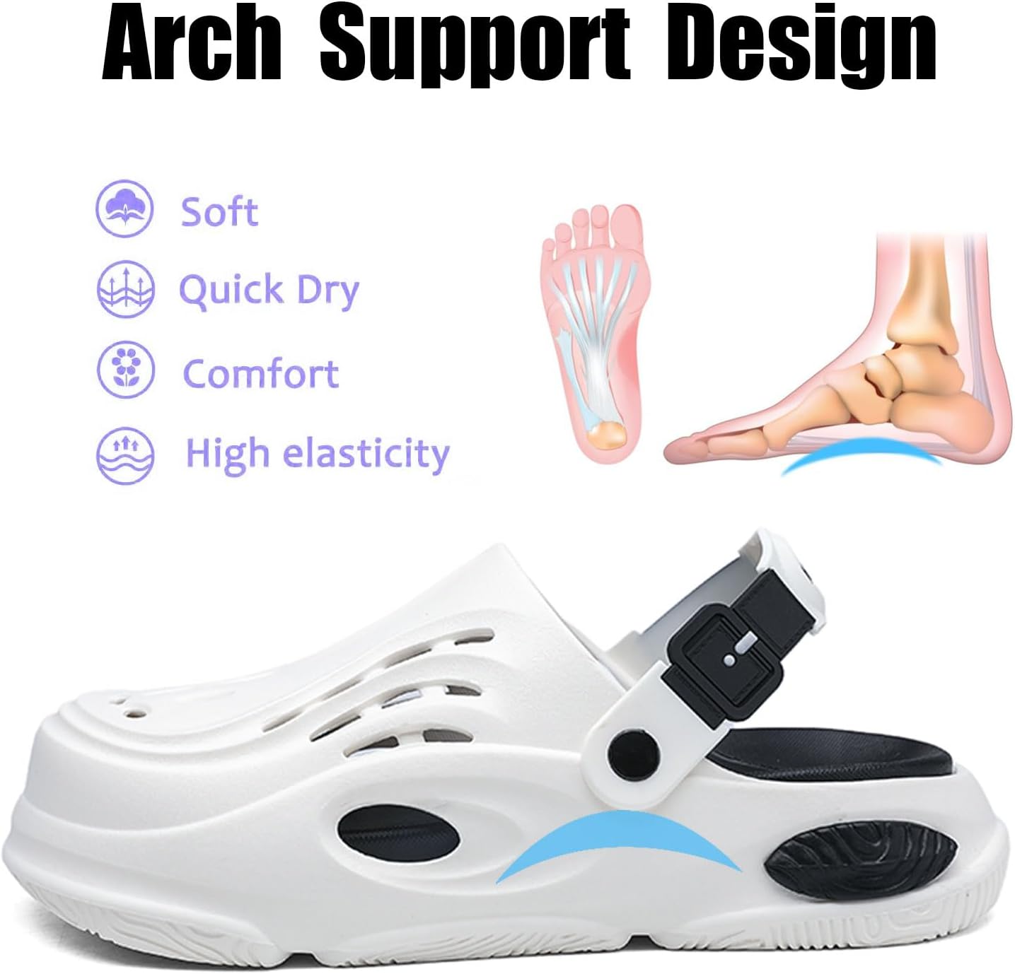 MAIZUN Garden Clogs Shoes for Mens Womens Outdoor Slip-on Beach Sandals