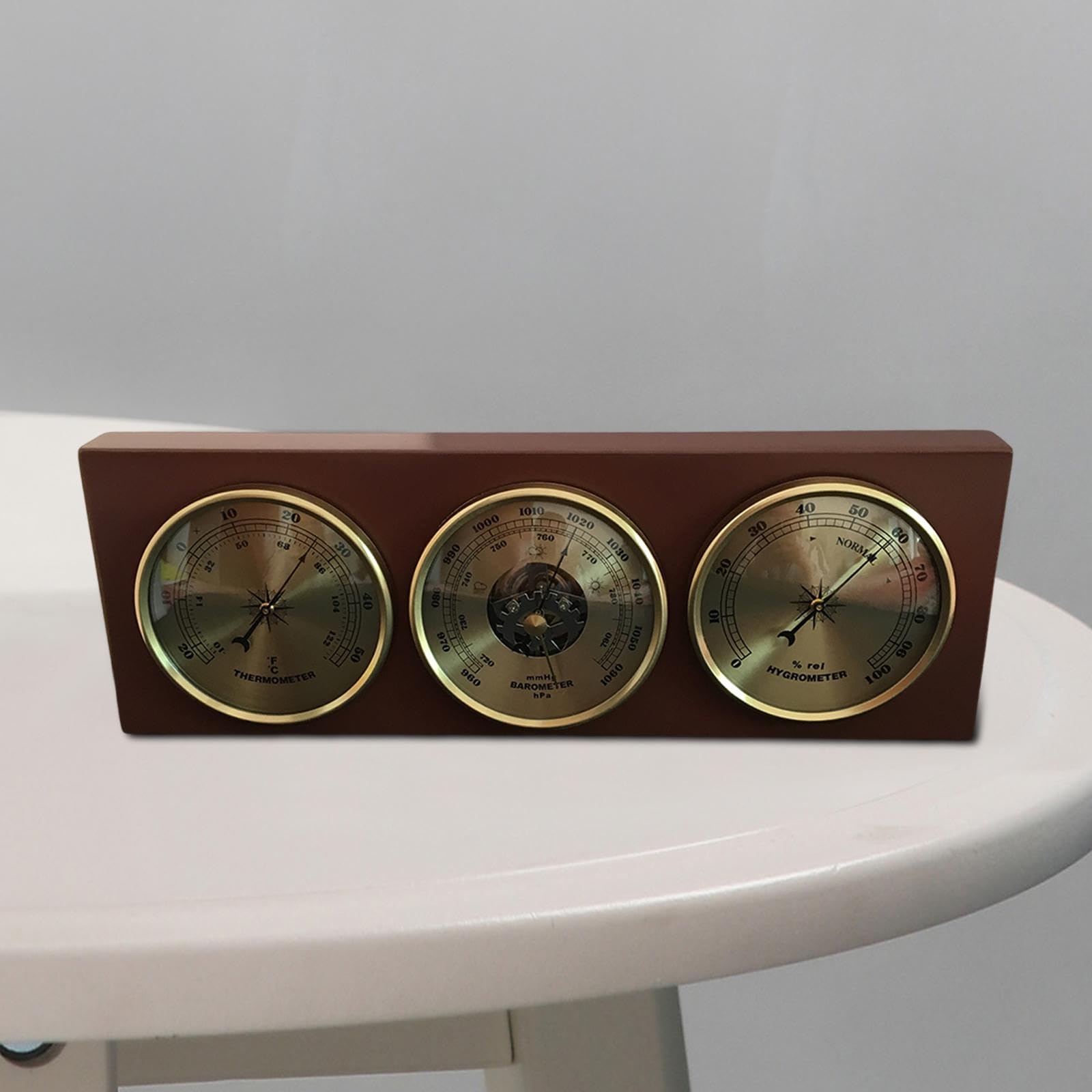 Milageto Thermometer Hygrometer Wetterstation -/Tischplatte Zifferblatttyp Feuchtigkeitsmesser für Büro Rasen Garten Haus Schlafzimmer