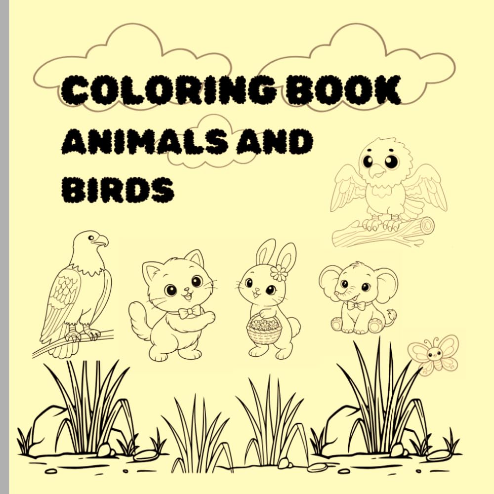 Coloring Book: Animals and Birds
