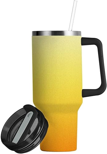 Miniatura 2 de Lively - Vaso de boca ancha al vacío de 40 onzas con pajilla, resistente a fugas, decorativo para llevar, taza de café para agua, té helado o café,