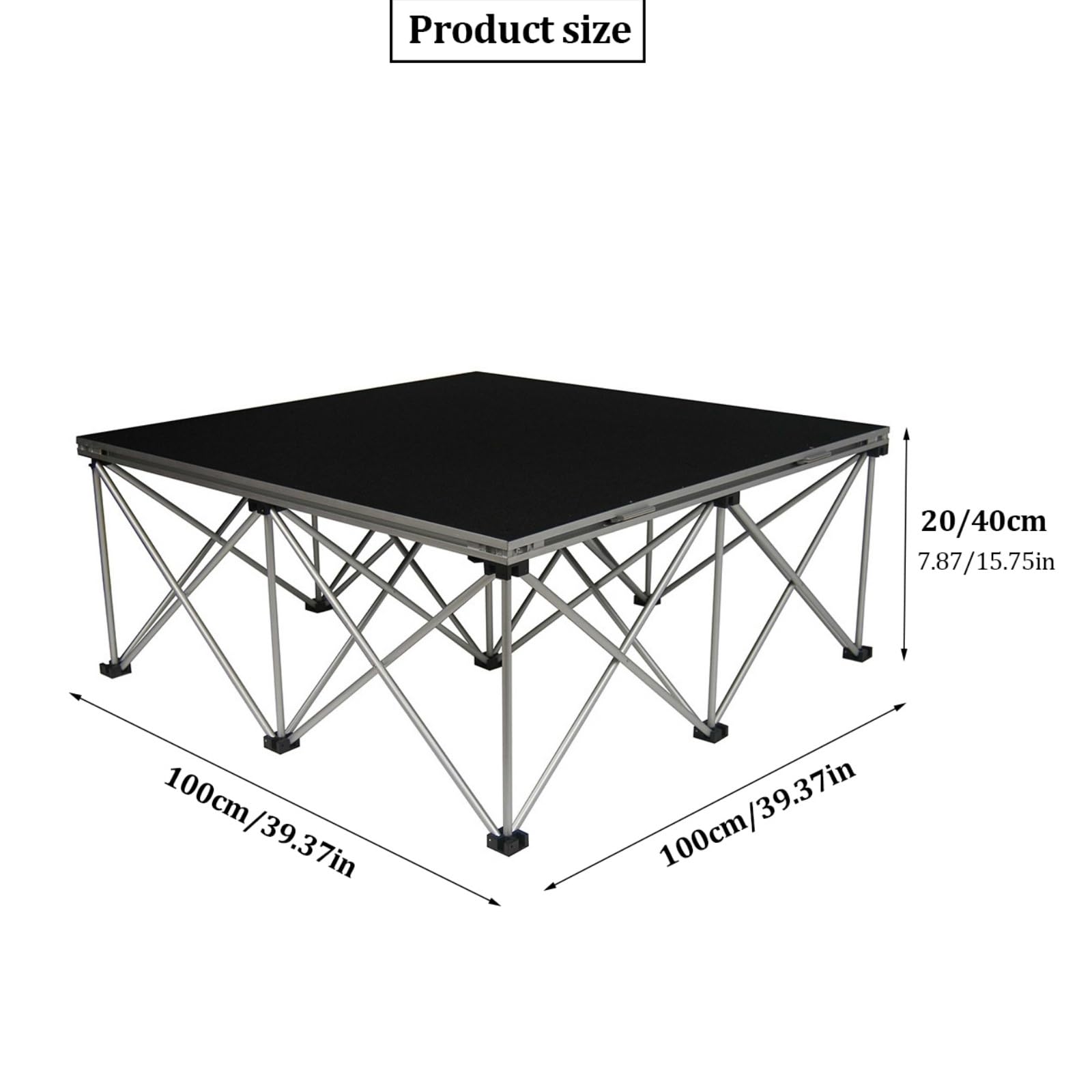 Piattaforma portatile per palcoscenico, resistente, pieghevole, per eventi e cerimonie nuziali, unità modulare per una facile installazione e trasporto, ideale per feste e spettacoli