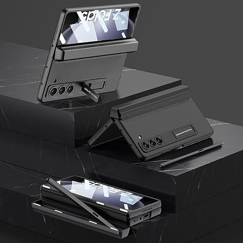 Miniatura 6 de DOOTOO - Funda para Samsung Galaxy Z Fold 5 con soporte para S-Pen Edición Fold5, cobertura magnética de bisagra, protector de pantalla integrado,