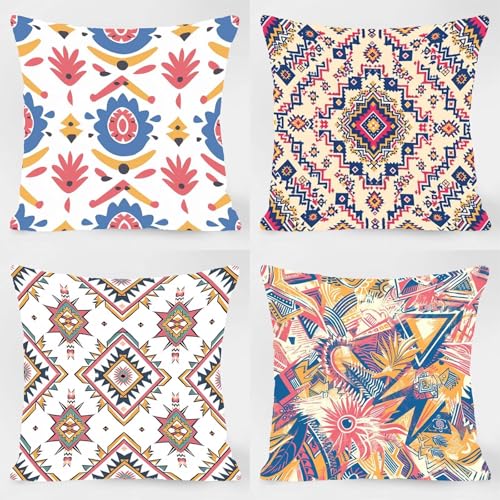 Housses de coussin extérieur imperméables 55x55 pour canapé terrasse et balcon