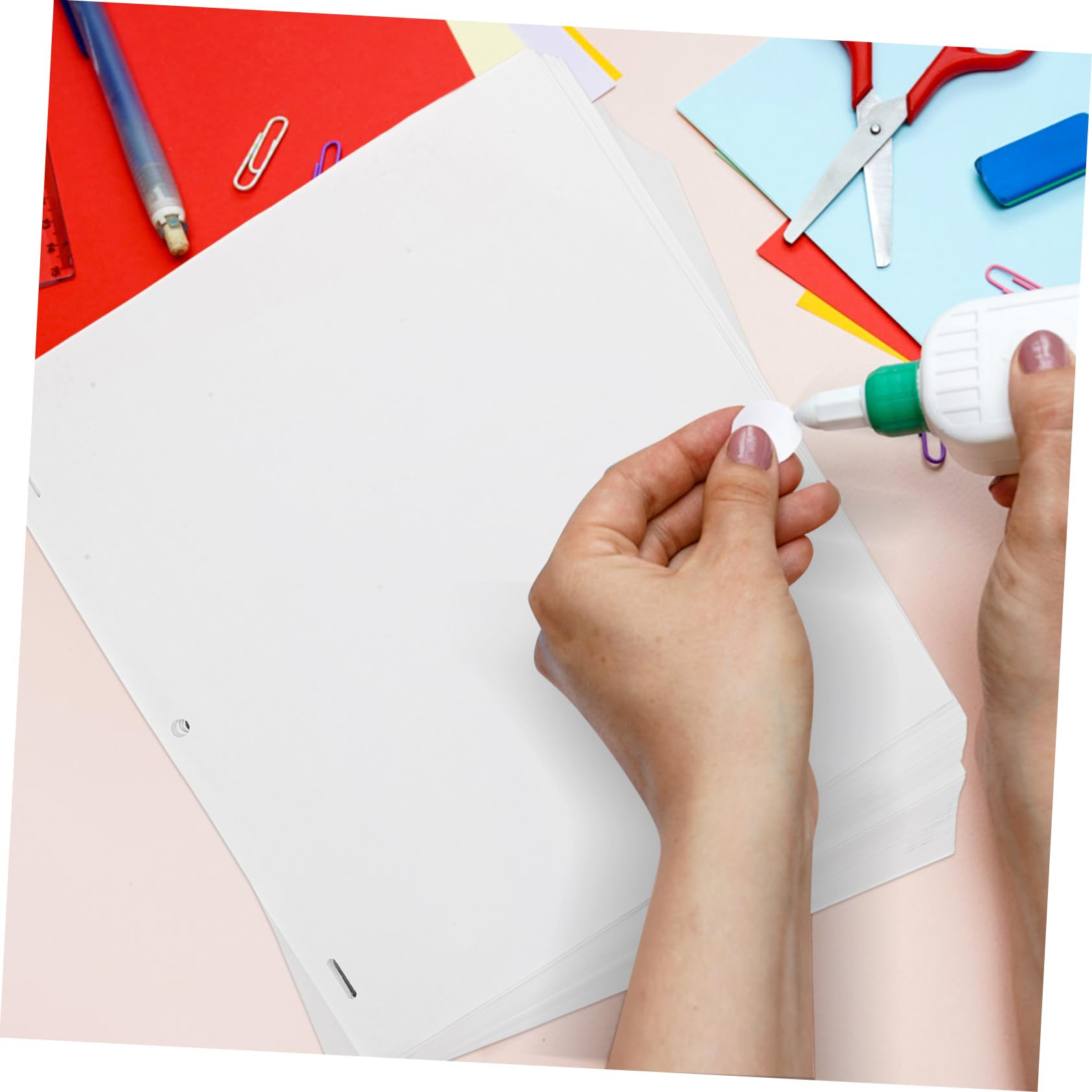 Animationspapier Drei Loch 200 Stück Weißes Papier für Studenten | Transparentpapier zum Exakten Ausrichten, Leicht zu Verstauen, für Erwachsene und Lernende