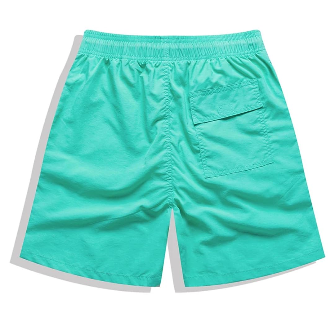 Pantaloncini da uomo per atletica, corsa, palestra, ad asciugatura rapida, tinta unita, casual