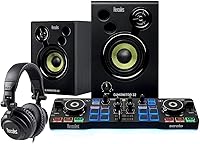 Vista 1 de Kit de inicio Hercules DJ con controlador Starlight, altavoces de monitor, auriculares y software Serato DJ Lite