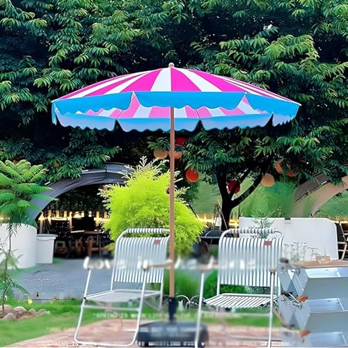 Parasol de plage extérieur rayé contre les coups de soleil