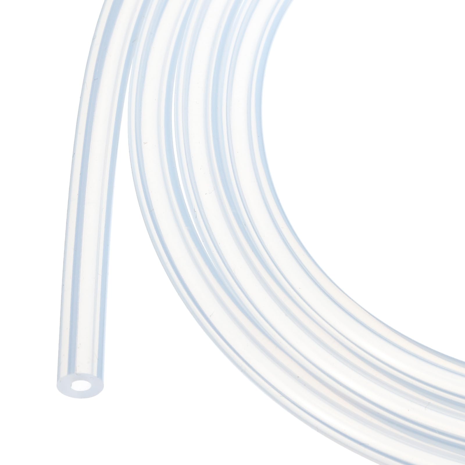 1m(3.3ft) 2mm(0.08") ID x 5mm(3/16") OD Silicone Tubing Clear Industrial Plastic Tubing Pure Silicone Hoses for Pump Siphoning Draining Irrigation Brewing