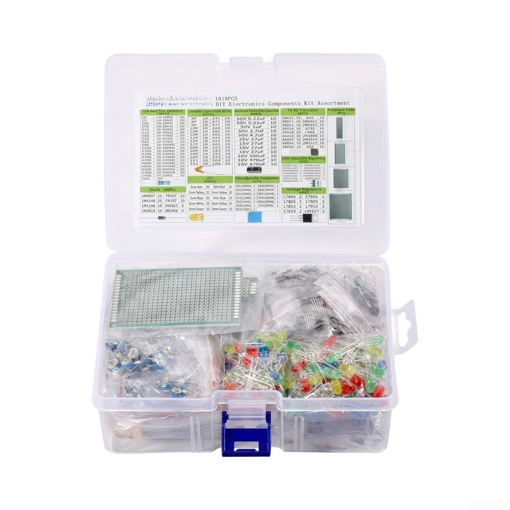 Résistances à film métallique Condensateurs LED Transistors DIY Kit