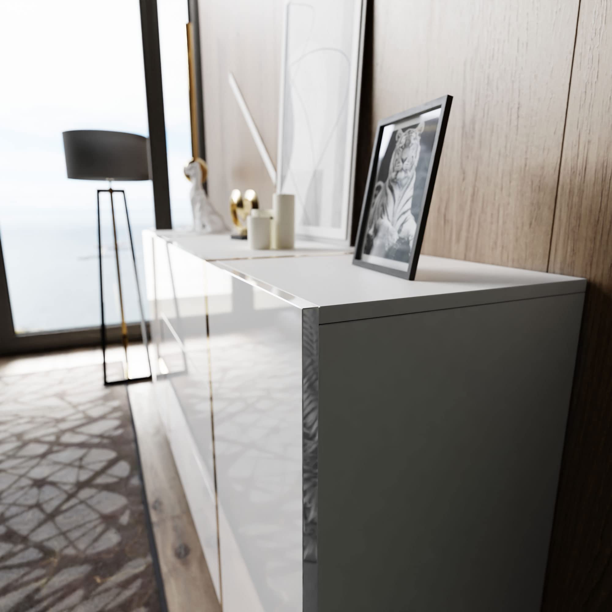TV kast klein Vigo van Maxfurn in Lamulux mango - Meertens Meubelen