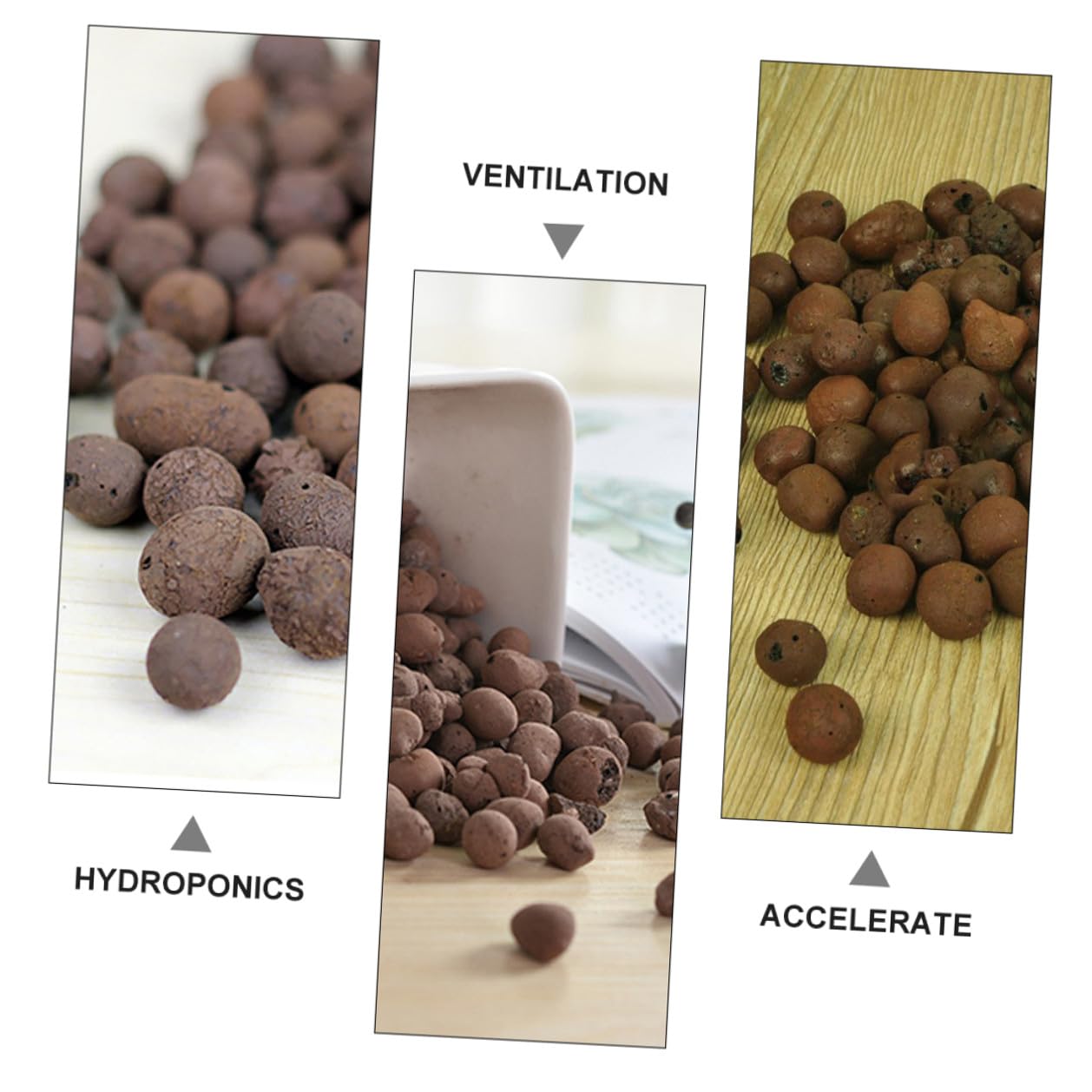 Cerámica Triturada para Jardinería 1 Kg Paquete Bolas de Ceramsita Transpirables 05-1 CM Guijarros de Arcilla para Drenaje y Retención de Agua Suelo para Macetas y Cultivo sin