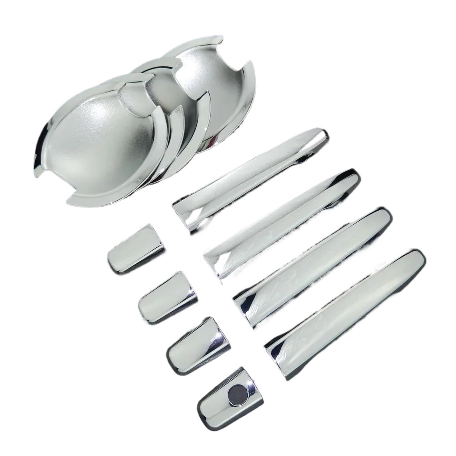 HLWXMDZ Chrome Exterior Door Handle Cover Moulding Trim for Mitsubishi for Outlander for Lancer RVR ASX 2008-2016 Car Parts(No Button Set)