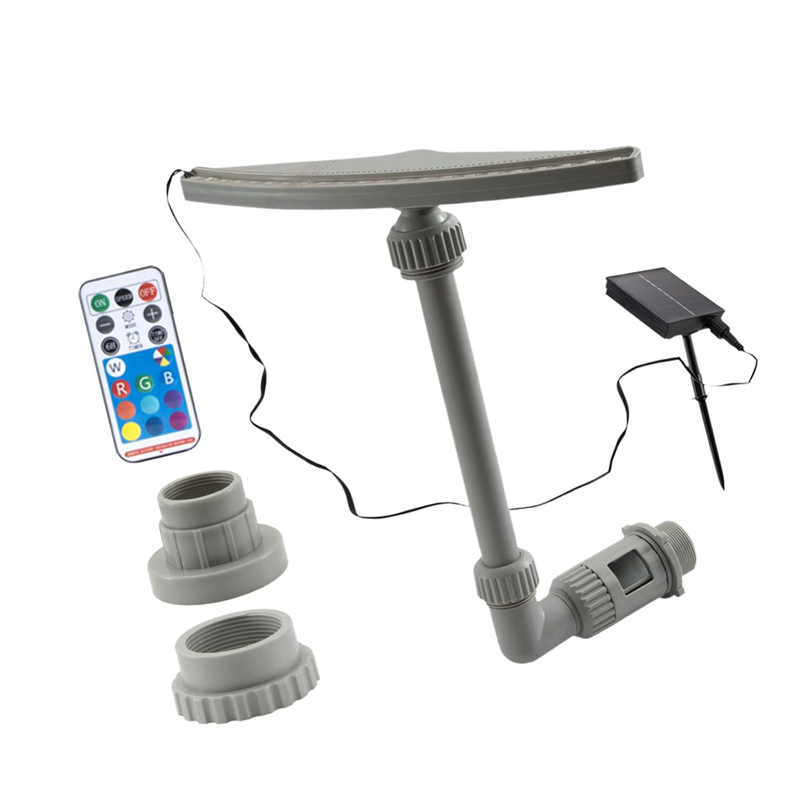 LED Color Changing Pool Fountain Operated by Sunlight Featuring Customizable Stream and Remote for Outdoor Decor Splash Cooling Pool Sprayer