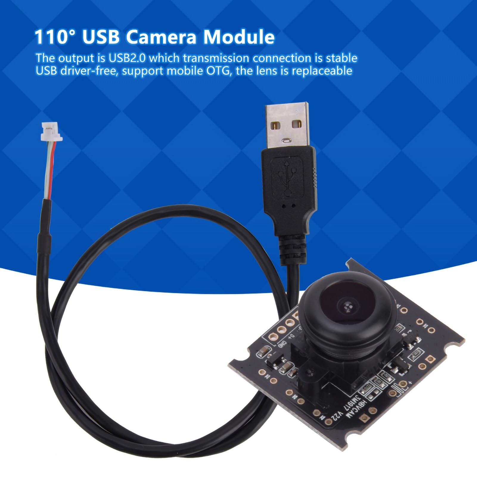 Moduł Kamery USB 2.0 OV3660 Moduł Kamery USB, moduł Kamery USB OV3660 Obiektyw Szerokokątny 110 ° Wysoka Ramka 15 Klatek na sekundę Moduł Kamery Internetowej Obsługa Mobilnego OTG