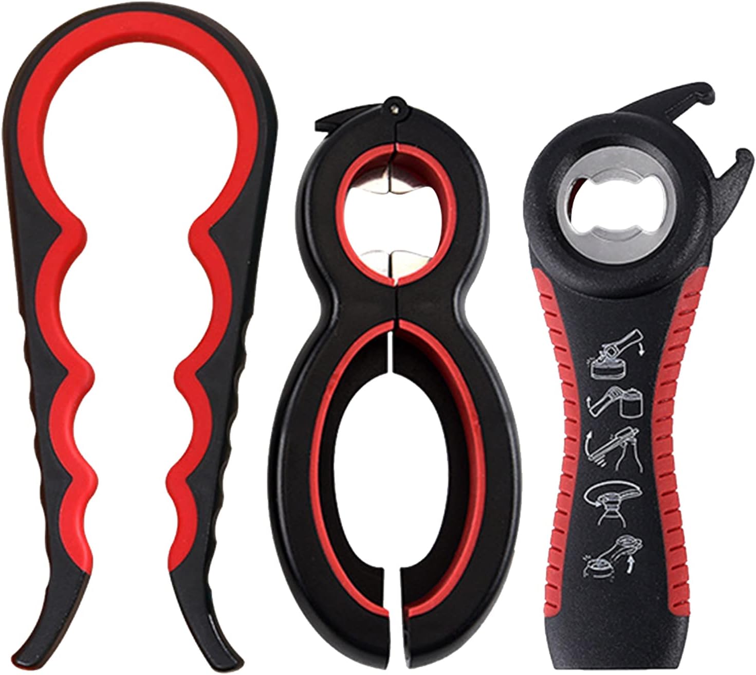 Jar Opener for Weak Hands,bottle opener, 5 in 1 Multi