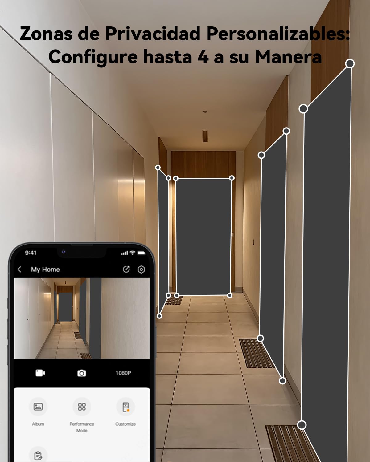 Imou Mirilla Digital de Puerta con Modo AOV (Siempre en Vídeo) – Cámara 5MP Ultra HD, Pantalla a Color de 4.3", WiFi 2,4/5GHz, Detección de Personas, 4800mAh Batería Recargable, Máscara de Privacidad