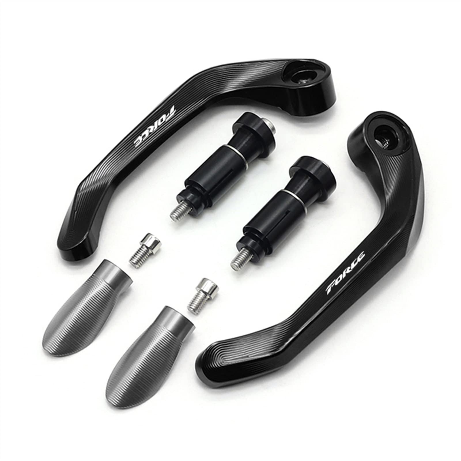 for Yamaha AEROX Force SMAX 155 Fall Protection Device Accessories Universal Motorcycle Scooter 22mm Handlebar End Handguard Bow (Color : Silver, Size : Force)