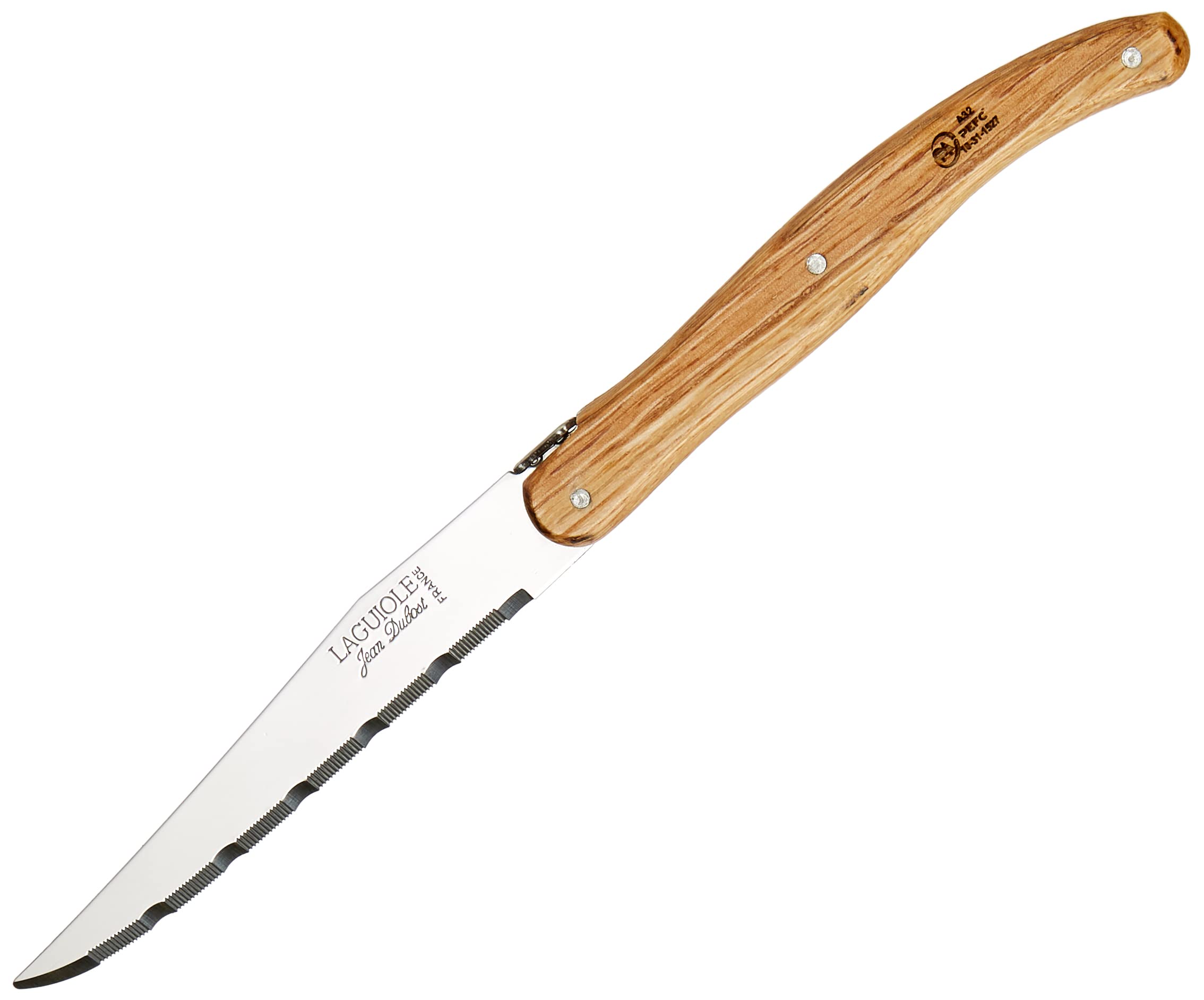 Laguiole Jean Dubost 97141 Coffret Bois Naturel 6 Couteaux à Steak