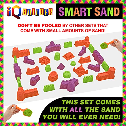 Iq Builder | Sensory Toys | Creative Educational Art Play Sand For Boys And Girls Ages 3 4 5 6 7 8 9 10 Year Old + | Fun Moldable Synthetic Beach Sand Kit For Children | Best Toy Gift For Kids #TOP4