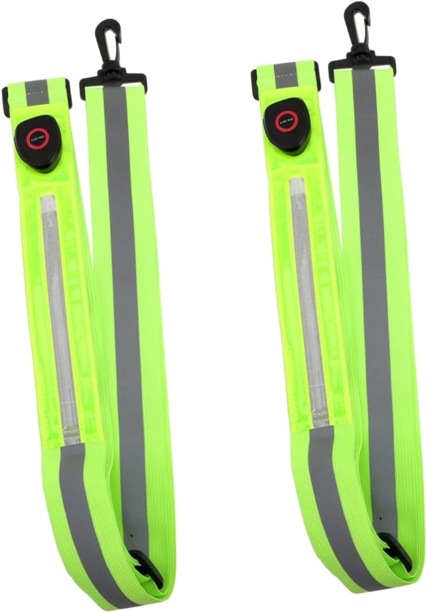 Mikikit Reflective Belt Light Belt Running Belt Running Light Armband LED Bicycle Reflector Strips Safety