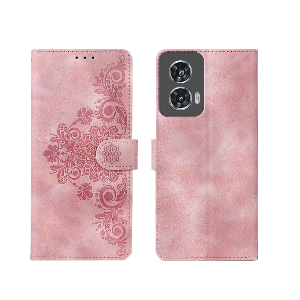 Inktree Motorola Edge 50 Fusion 5G Flip Cover | Card Pockets Wallet & Stand | Flip Cover for Motorola Edge 50 Fusion 5G - Floral Mandala Pink (B0D8BCGYGZ) Amazon Price History, Amazon Price Tracker