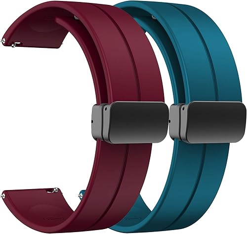 Correa de reloj de 0.866 in, correa de reloj magnética plegable con hebilla de liberación rápida, compatible con Samsung Galaxy Watch de 1.811 in,