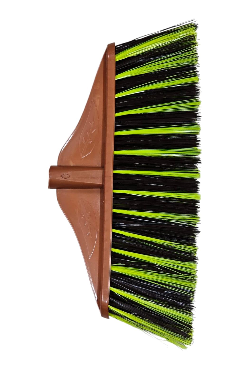 Heavy-Duty Push Broom Head with Black and Green Bristles, Brown Handle Mount-image-20