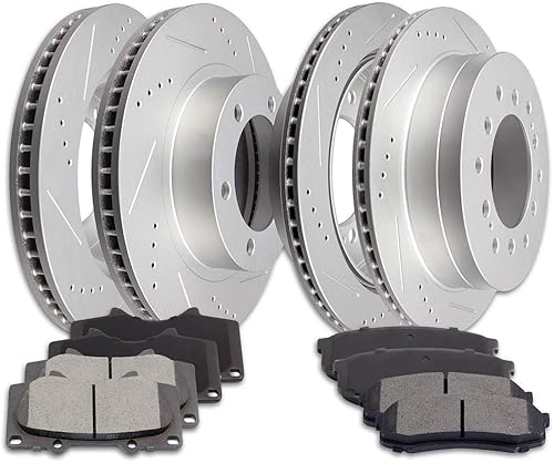 Miniatura 937 de Kits de frenos y rotores, rotores de freno SCITOO y 8 pastillas de cerámica para 08-12 para Chrysler Town & Country, 08-12 para Dodge Grand Caravan