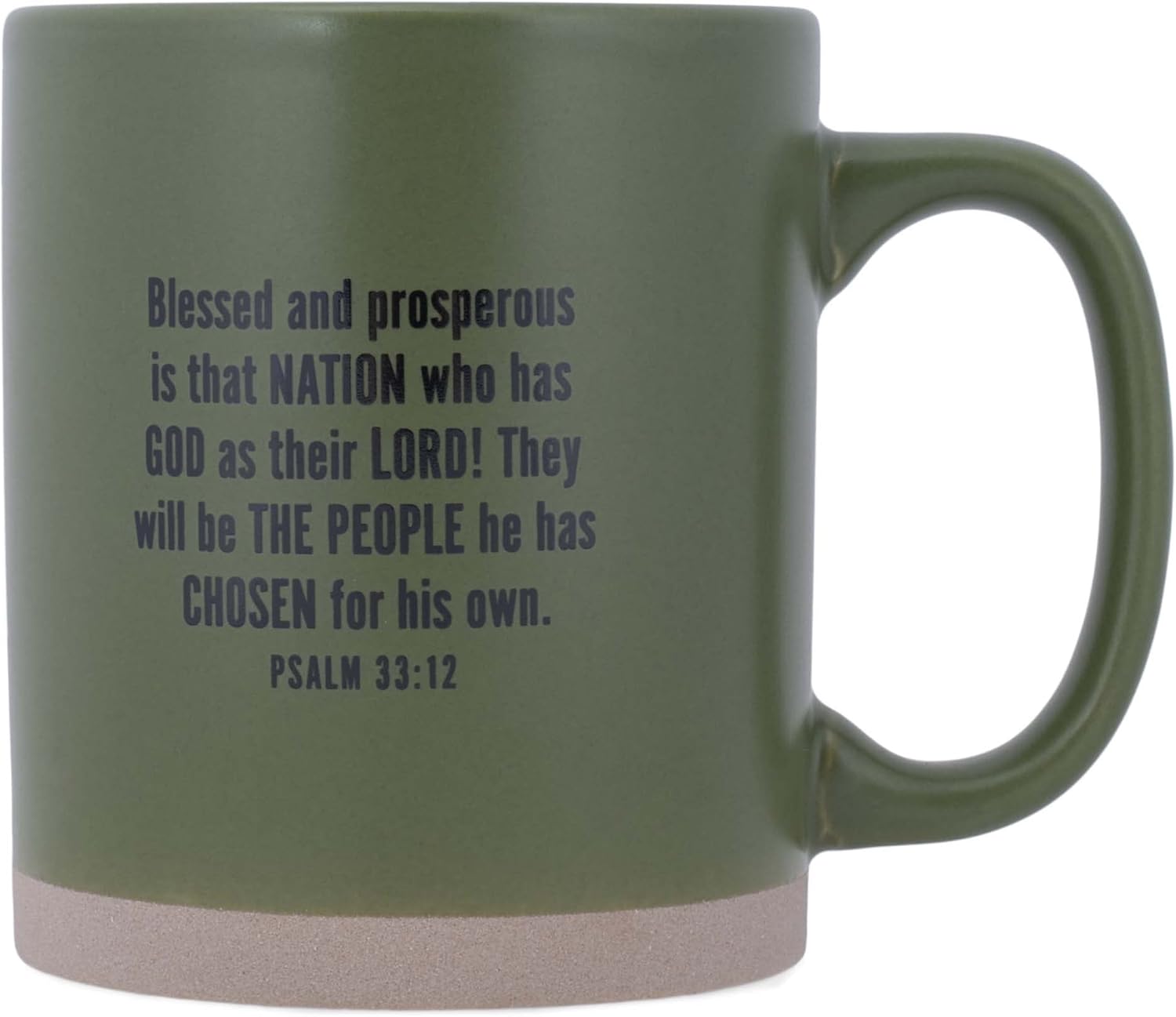Lighthouse Christian Products One Nation Under God American Flag Green 16 Ounce Ceramic Mug - Image 3