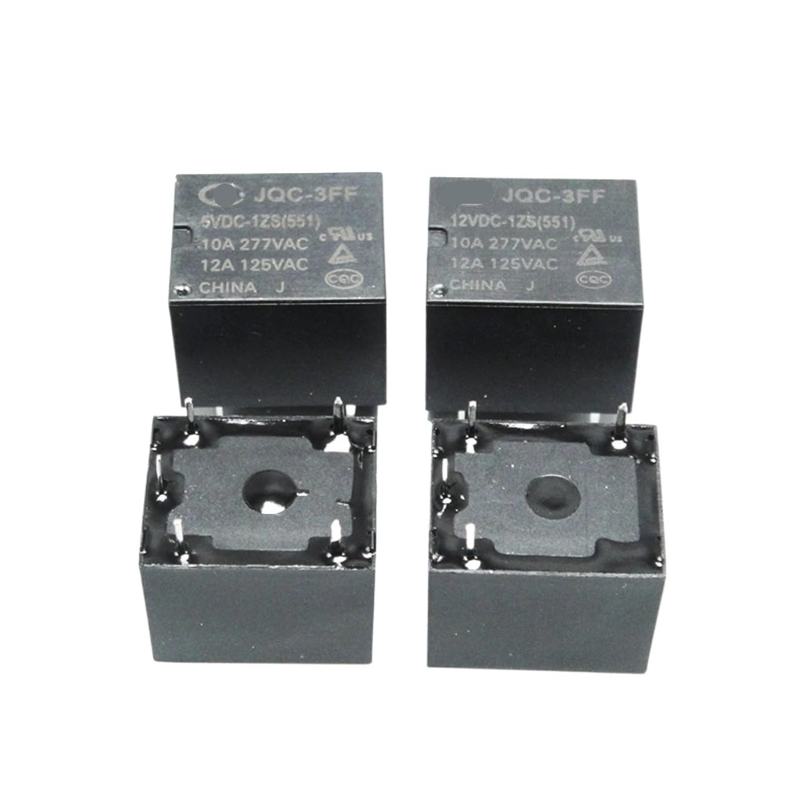 Relé JQC-3FF-012VDC-1HS subminiatura de 4 pines y 10A para control de circuitos de automatización 3