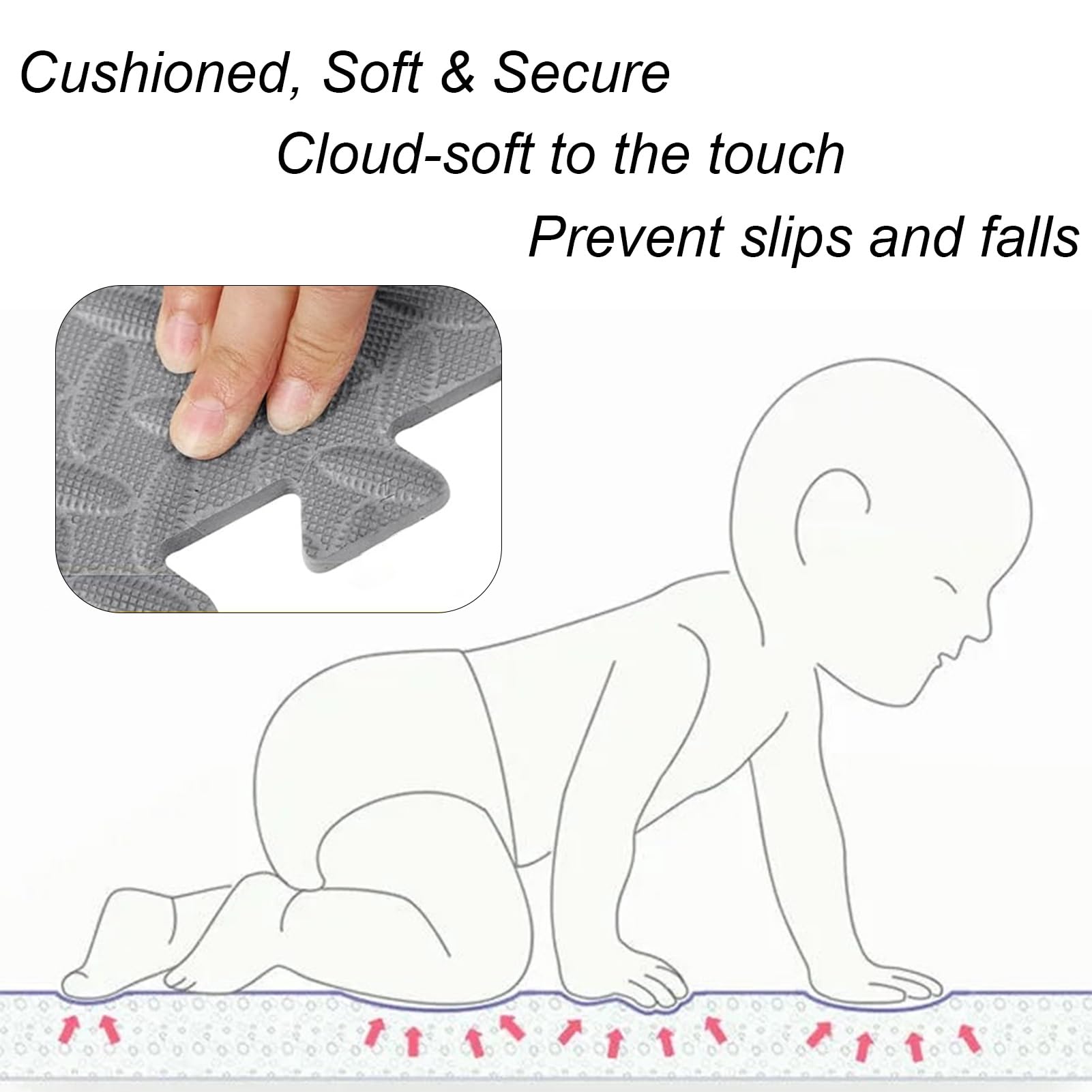 Bodenschutzmatte 1 cm Dicke Bodenmatte Profi-Set 30x30x1,0 cm Kompaktmatten EVA Sportmatte Rutschfest Fitnessmatte Pool Unterlage Sport Matten