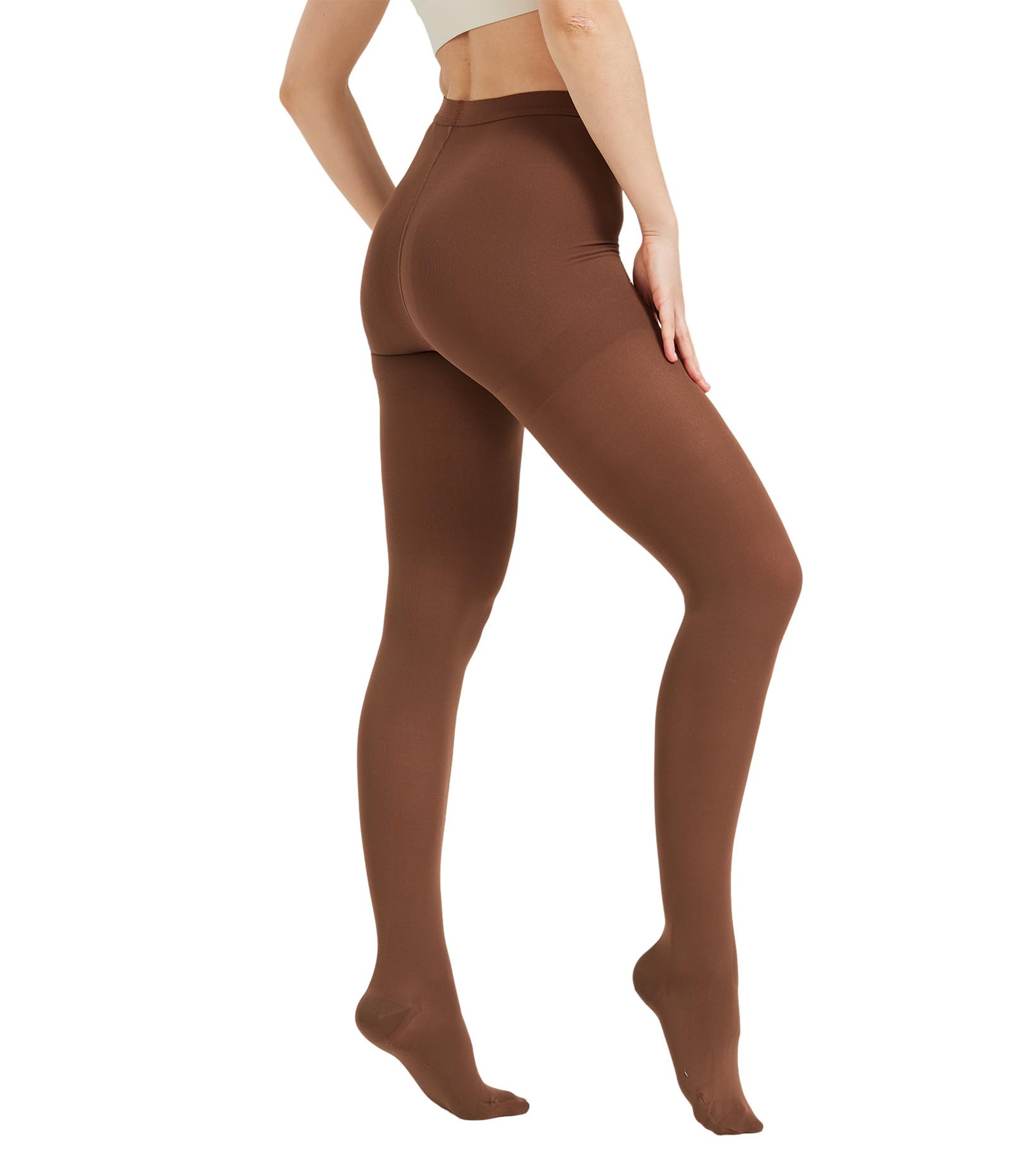 MGANG Plus Size Medical Compression Tights 15-20 mmHg for Varicose Veins