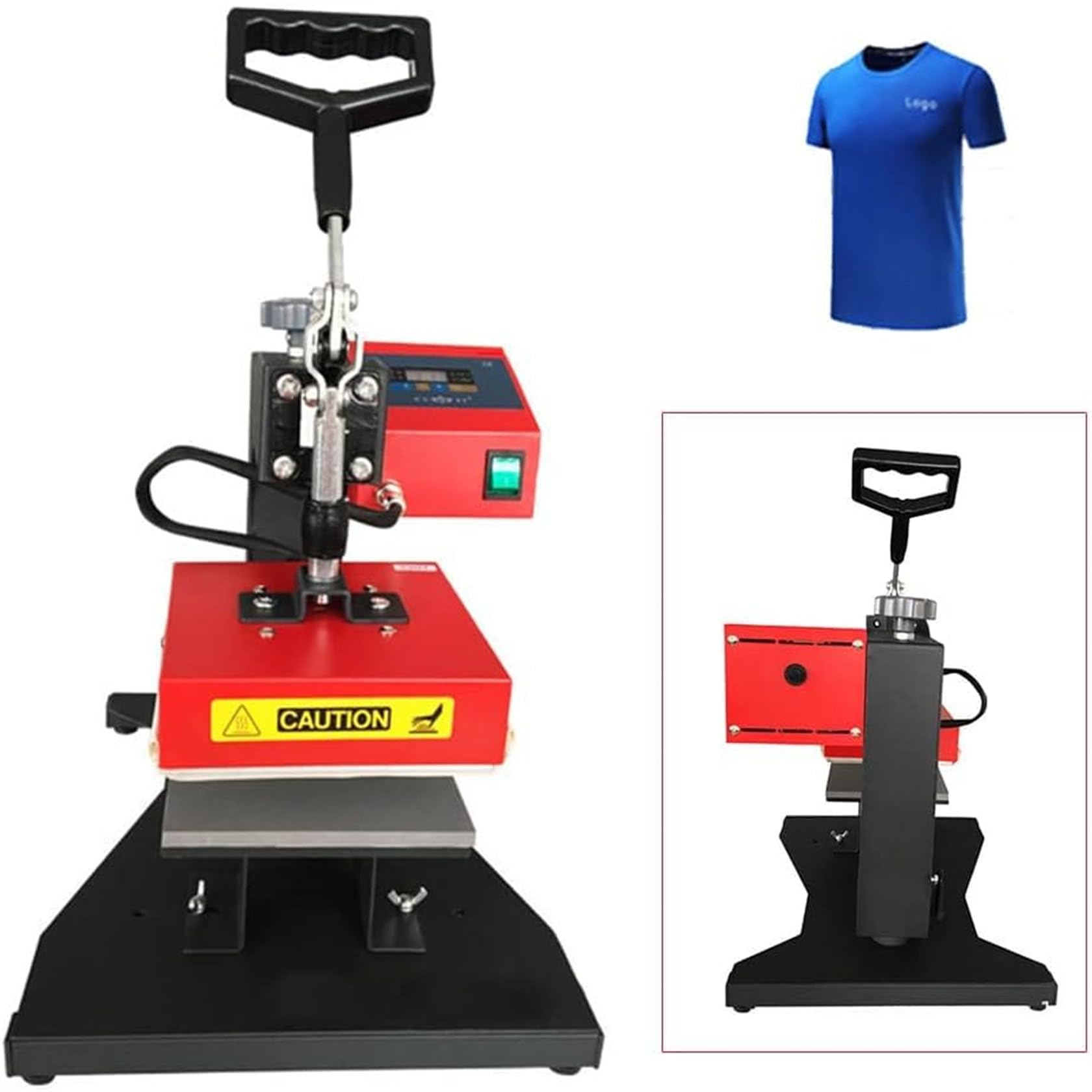 ZUMAHA Prensa TéRmica para Camisetas MáQuina De Prensado En Caliente De 5,9x5,9" MáQuina De Prensado En Caliente por Transferencia De Calor Digital De 15x15 Cm MáQuina De Prensado En Caliente