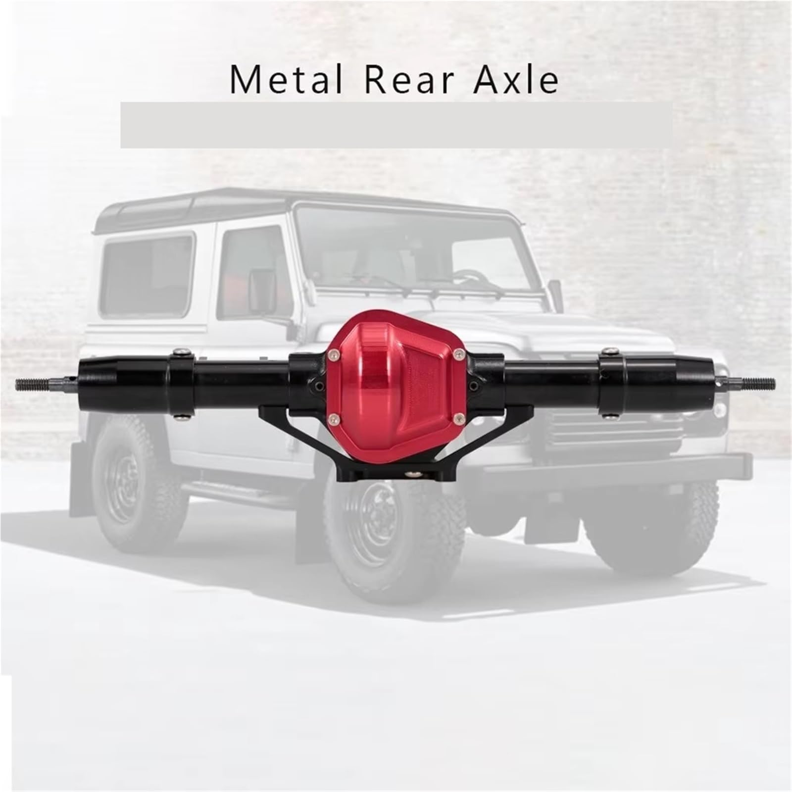 Eje Delantero Trasero RC para Axial para SCX10 Piezas De Actualización para Coche RC Crawler 1:10, Accesorios Eje Delantero Y Trasero Metal CNC para(Rear)