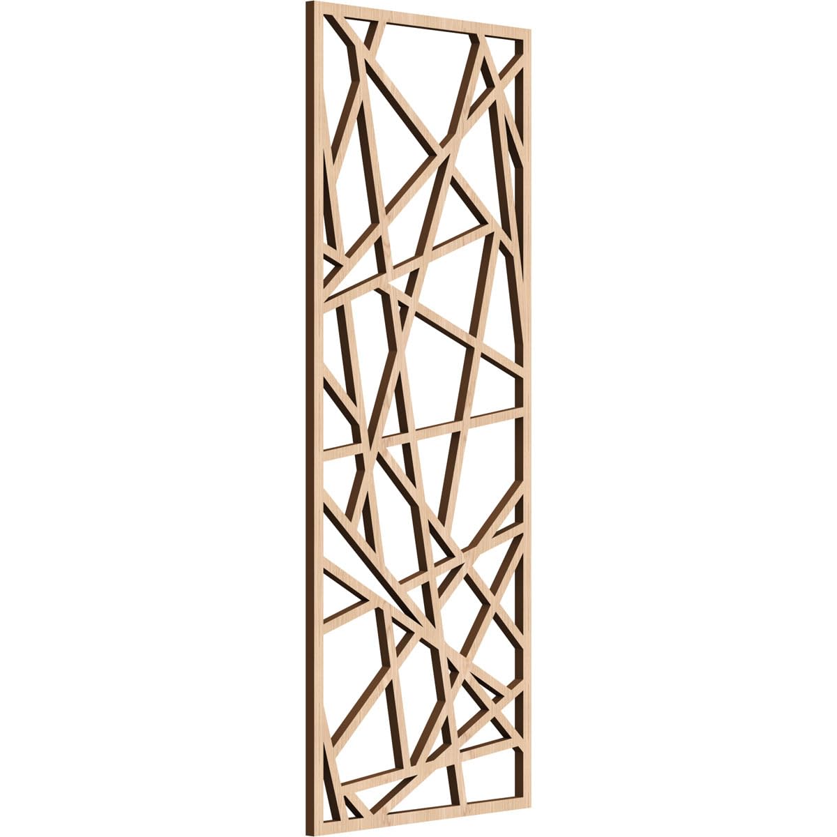 Conway Decorative Pierced Fretwork Wood Wall Panels, 13 3/8"W x 34 3/8"H x 3/8"T, Red Oak