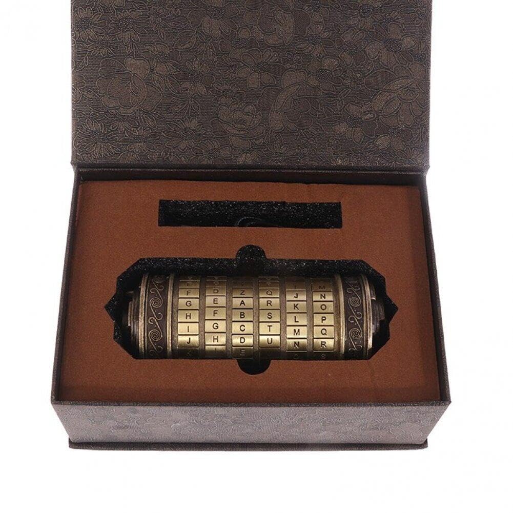 Vinci Metal Cryptex Locks Idées Cadeaux Vinci Lock pour Échapper Aux Accessoires De Chambre Cadeaux d'anniversaire Romantiques pour Elle