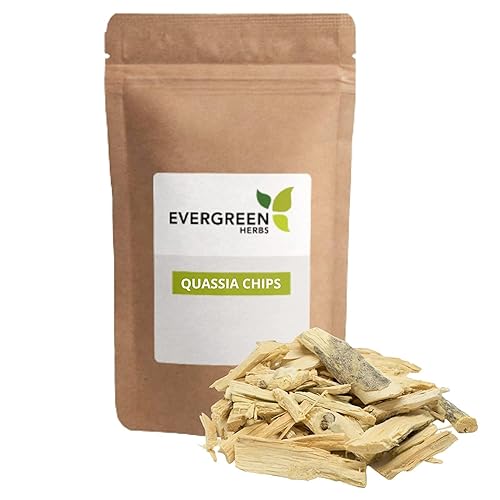 Evergreen Herbs Quassia Chips "hombre Grande" - 1 libra - Quassia Amara, Bitterwood, Hombre Grande, Amargo, Bitter-ash, Cuasia - Bolsa de pie disponible en Yaxa Colombia