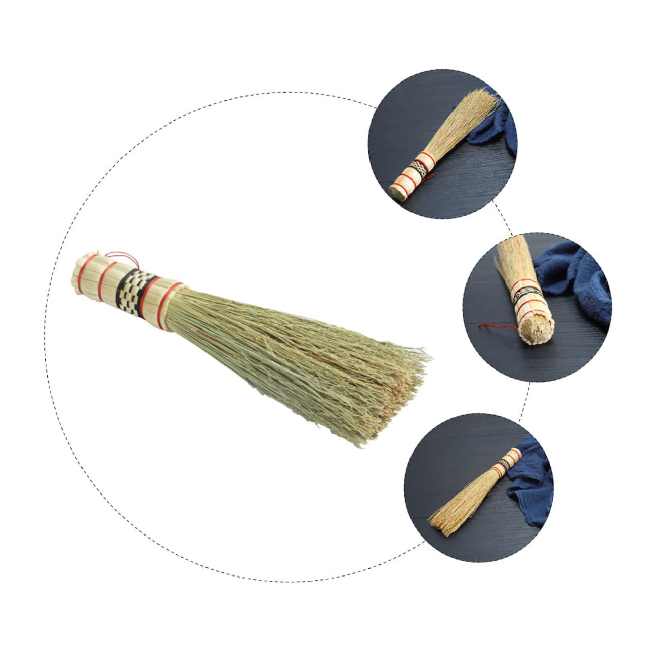 Healeved 4piezas Cepillo De Limpieza De Platos De Cerdas Naturales Escobilla para Olla y Sartén Mango Antideslizante para Cocinas y Utensilios De Cocina