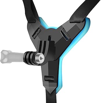 HUMBLE Chin Mount Holder Integrated Motorcycle Helmet Belt Accessory Compatible with GoPro Hero 10/9/8/7/6/5/4/3,Insta 360,SJCAM, DJI Osmo & Other Action Cameras