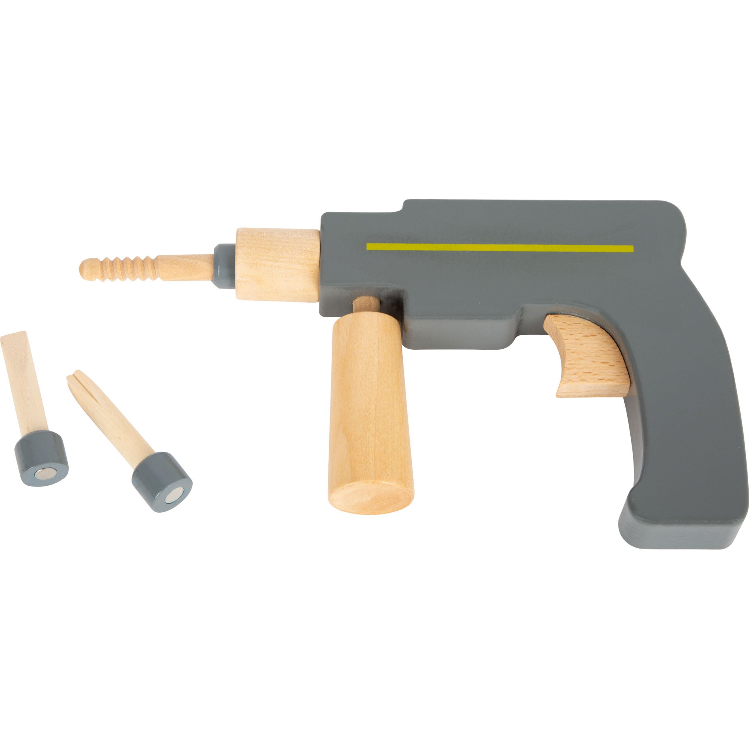 Small Foot 11808 Miniwob Toolbox made of wood, with ample tools and screw set, for children aged 3+ years - Image 4
