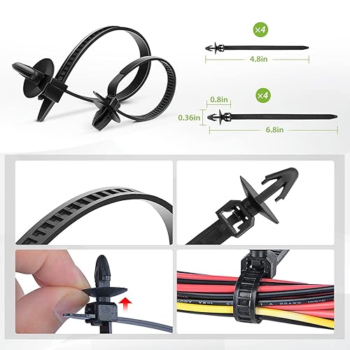 Miniatura 7 de Frokom - 240 piezas de clips de retenedores de coche, remaches para parachoques, parrilla, puerta, 5 piezas de kit de clips de sujetadores para