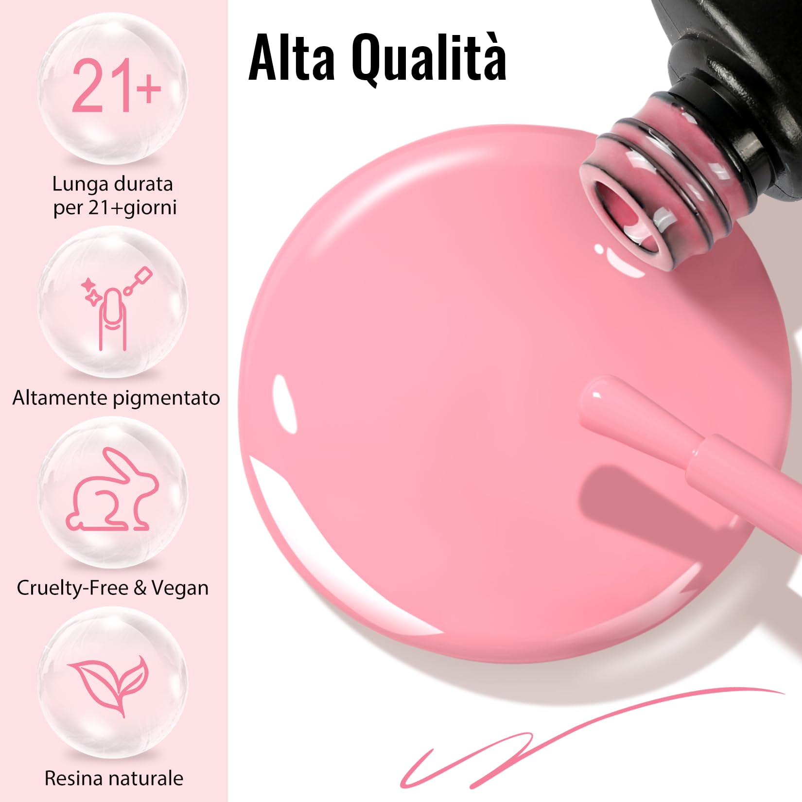 VANREESA Kit Semipermanente Unghie, 35 Colori Kit Unghie Gel Completo con Top Base Opaco Brillantini Coat Lampada U V Led e Strumenti per Manicure, Set Manicure per Principianti