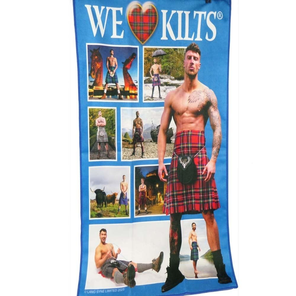Langsyne Blue Publishers Ltd We Love Kilts Montage 2 Tea Towel 97969